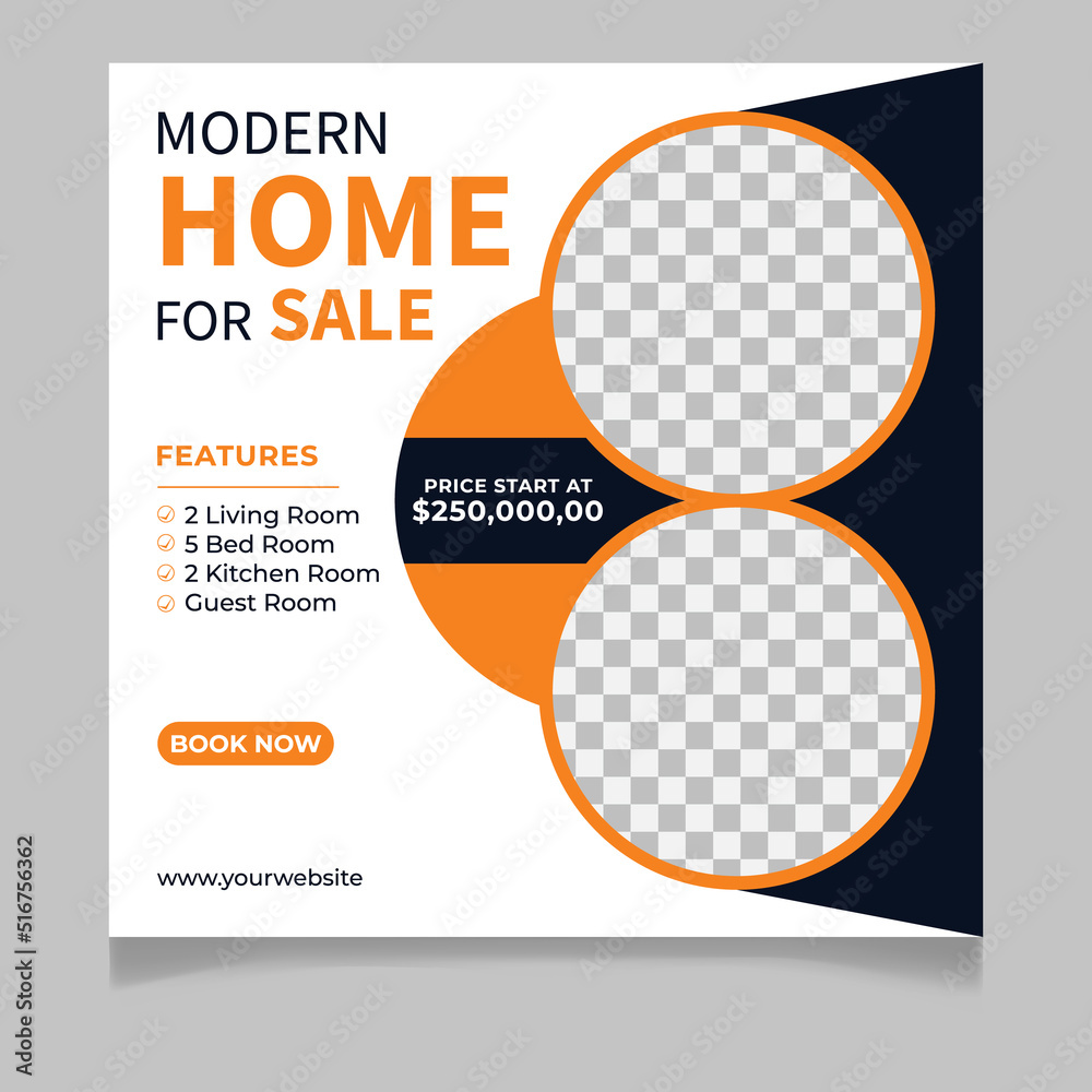 Modern home for sale social media post template Modern home for sale social media post template