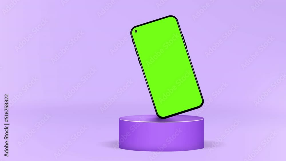 Smartphone Green Screen Display On Podium Motion Presentation Showcase Blank Display Mockup Background 4K Smartphone Green Screen Display On Podium Motion Presentation Showcase Blank Display Mockup Background 4K