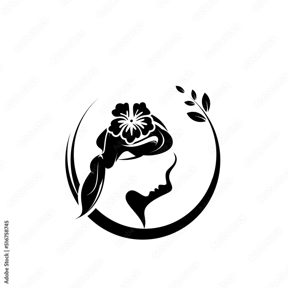 beauty salon woman face logo silhouette beauty salon woman face logo silhouette