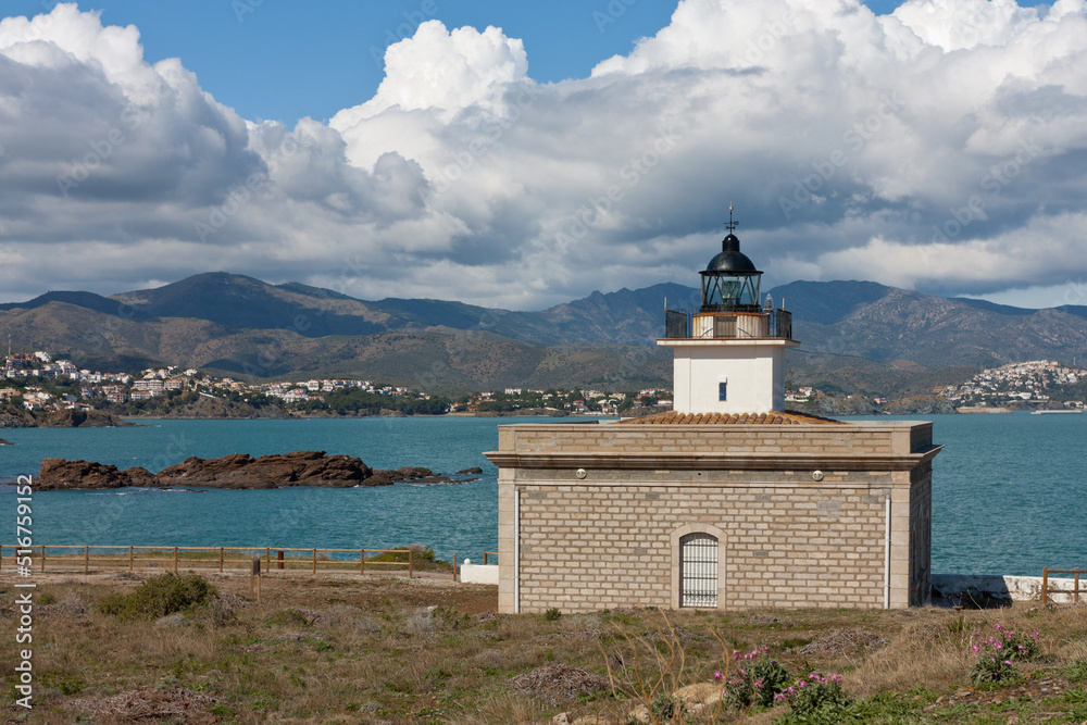 Sea view of the s'Arenella lighthouse