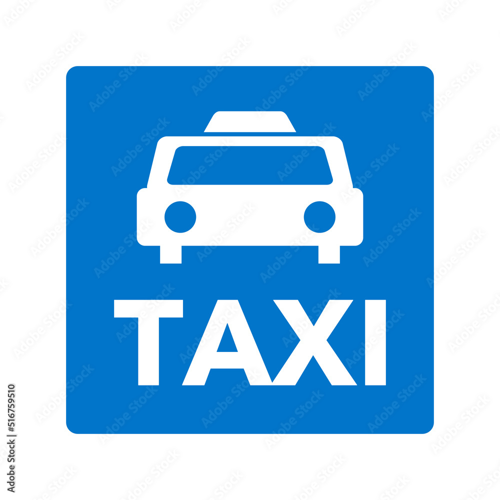Taxi icon and taxi logo signage. Vector.