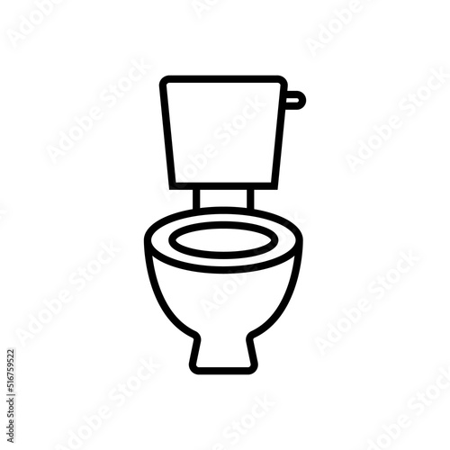 Simple toilet icon. Restroom. Vector.
