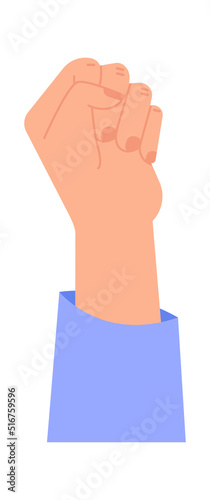 Hand clenched into a fist. Vector illustration