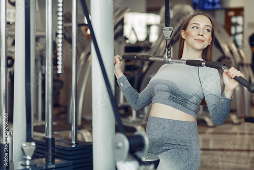 Pregnant woman training in a gym © prostooleh