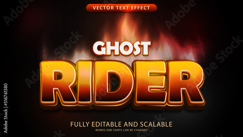 ghost rider text effect editable eps file