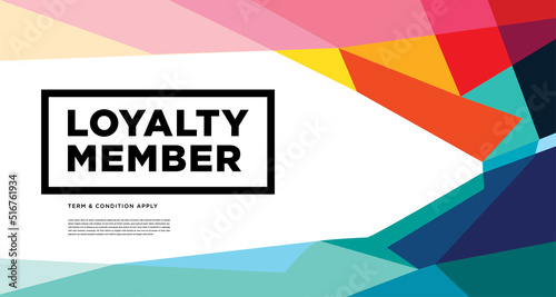 Colorful abstract geometric and fluid banner template for marketing promotion material. Giveaway, cash back, gift card, and member card bonus design template.