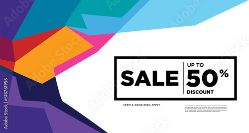 Colorful abstract geometric and fluid banner template for marketing promotion material. Giveaway, cash back, gift card, and member card bonus design template.