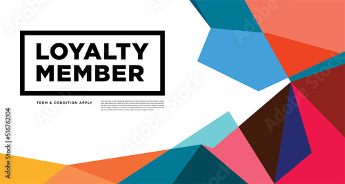 Colorful abstract geometric and fluid banner template for marketing promotion material. Giveaway, cash back, gift card, and member card bonus design template.