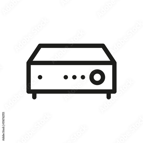 Security dvr isolated icon. Surveillance dvr recorder vector icon with editable stroke.