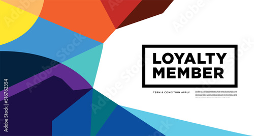 Colorful abstract geometric and fluid banner template for marketing promotion material. Giveaway, cash back, gift card, and member card bonus design template.