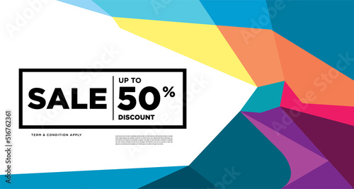 Colorful abstract geometric and fluid banner template for marketing promotion material. Giveaway, cash back, gift card, and member card bonus design template.