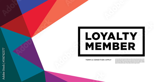 Colorful abstract geometric and fluid banner template for marketing promotion material. Giveaway, cash back, gift card, and member card bonus design template.