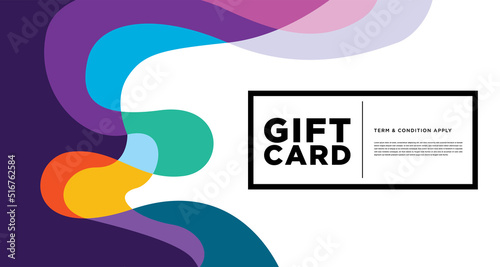 Colorful abstract geometric and fluid banner template for marketing promotion material. Giveaway, cash back, gift card, and member card bonus design template.