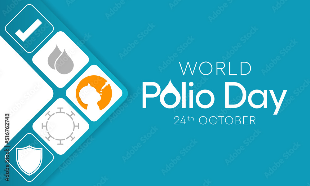 World Polio day is observed every year on October 24, poliomyelitis is a disabling and life-threatening disease caused by the poliovirus. Vector illustration World Polio day is observed every year on October 24, poliomyelitis is a disabling and life-threatening disease caused by the poliovirus. Vector illustration