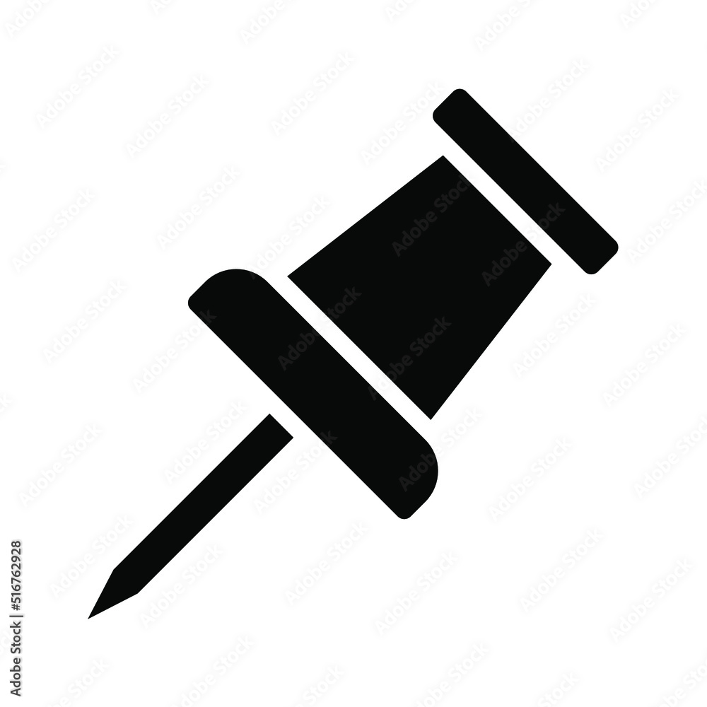 Push pin icon. vector illustration Push pin icon. vector illustration