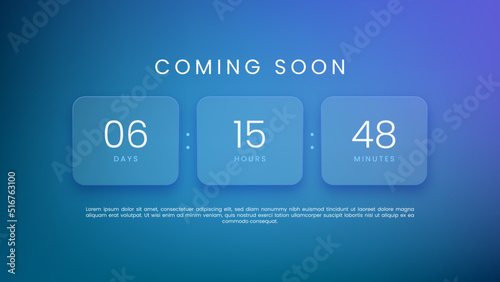 Coming soon countdown timer for website photo