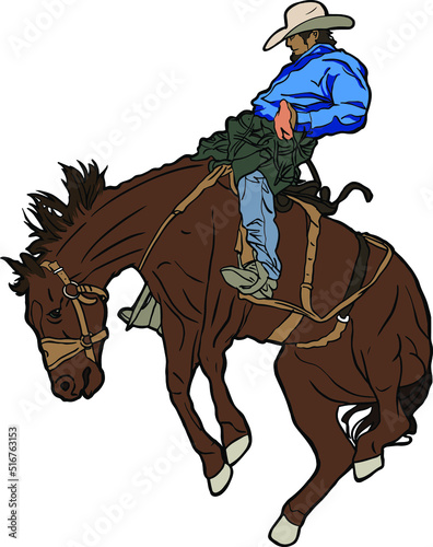 western cowboy riding horse action