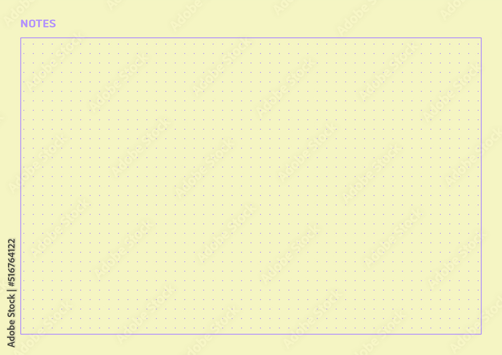 Dot document template illustration for memo, schedule, planner, diary, etc.
