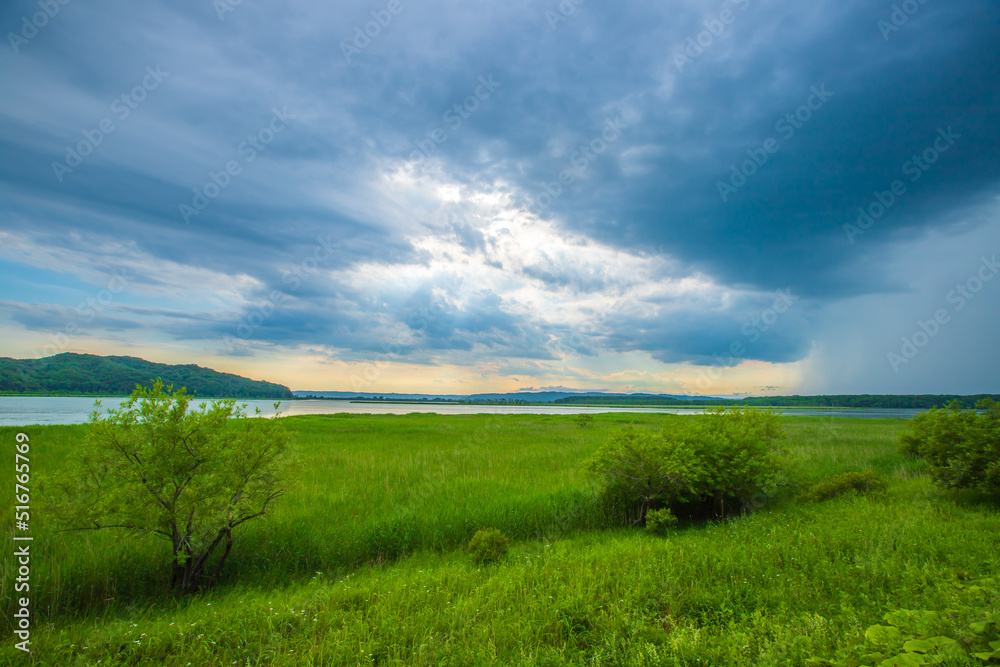 北海道　釧路湿原の風景　
