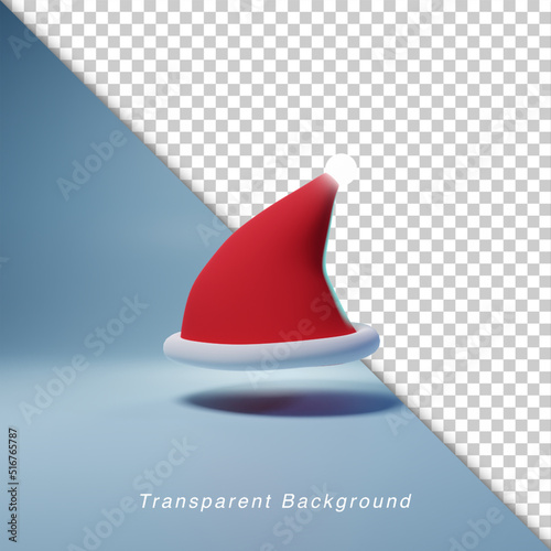 3D Illustration santa claus hat