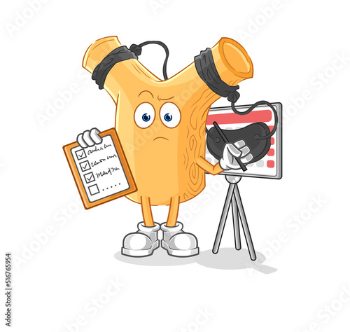 slingshot schedule list vector. cartoon character