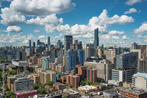 The midtown of Toronto Canada during a sunny day