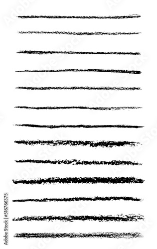 Set of vector grunge brushes created with charcoal.