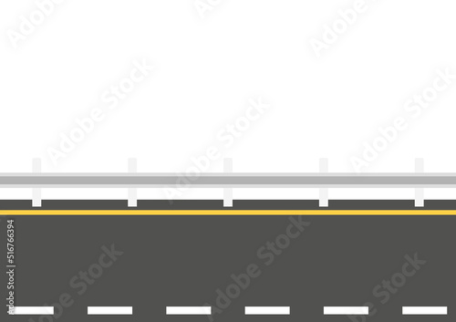Roadside vector. Road fence vector. wallpaper. free space for text. copy space.