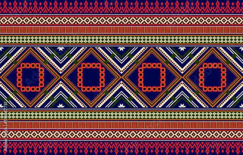 Gypsy pattern tribal ethnic motifs geometric seamless background. Doodle gypsy geometric shapes sprites tribal motifs clothing fabric textile print traditional design with triangles