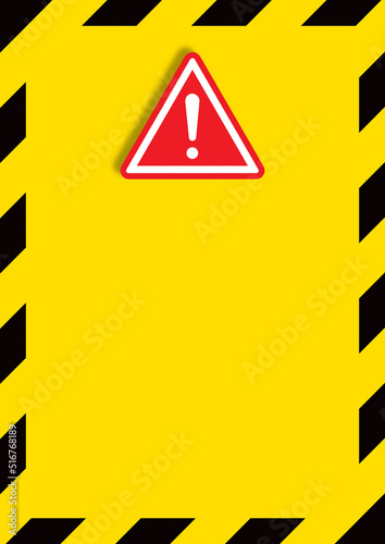 Obraz na płótnie FOND PANNEAU D'AVERTISSEMENT DANGER w salonie