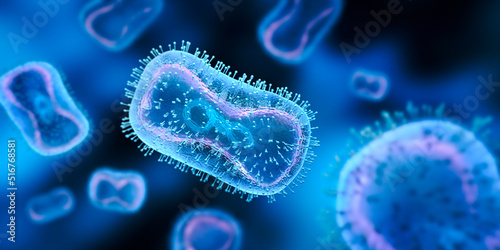 Photo Medical illustration of Monkeypox virus - 3D illustration