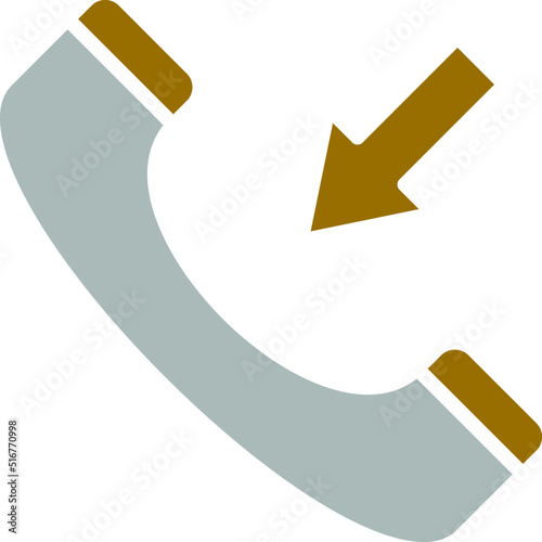 Vector Design Incoming Call Icon Style