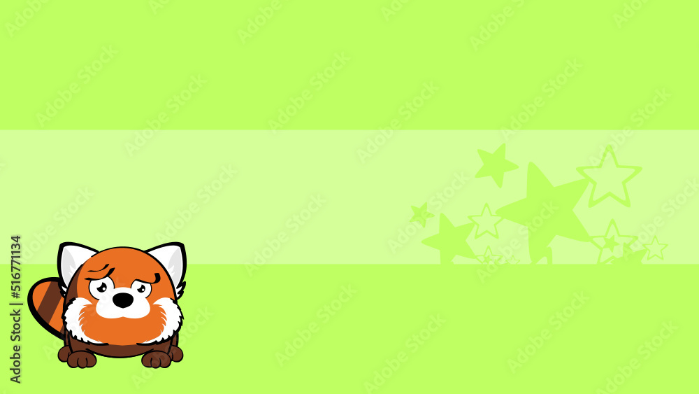 red panda ball style character cartoon background illustration in vector format