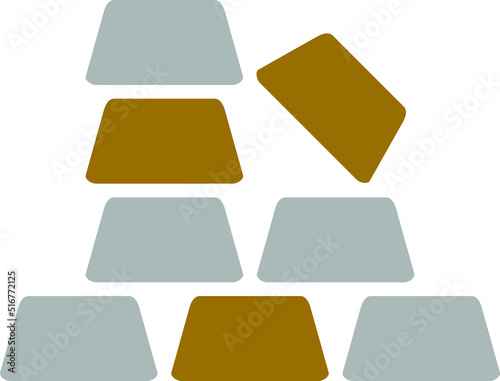 Vector Design Gold Ingots Icon Style