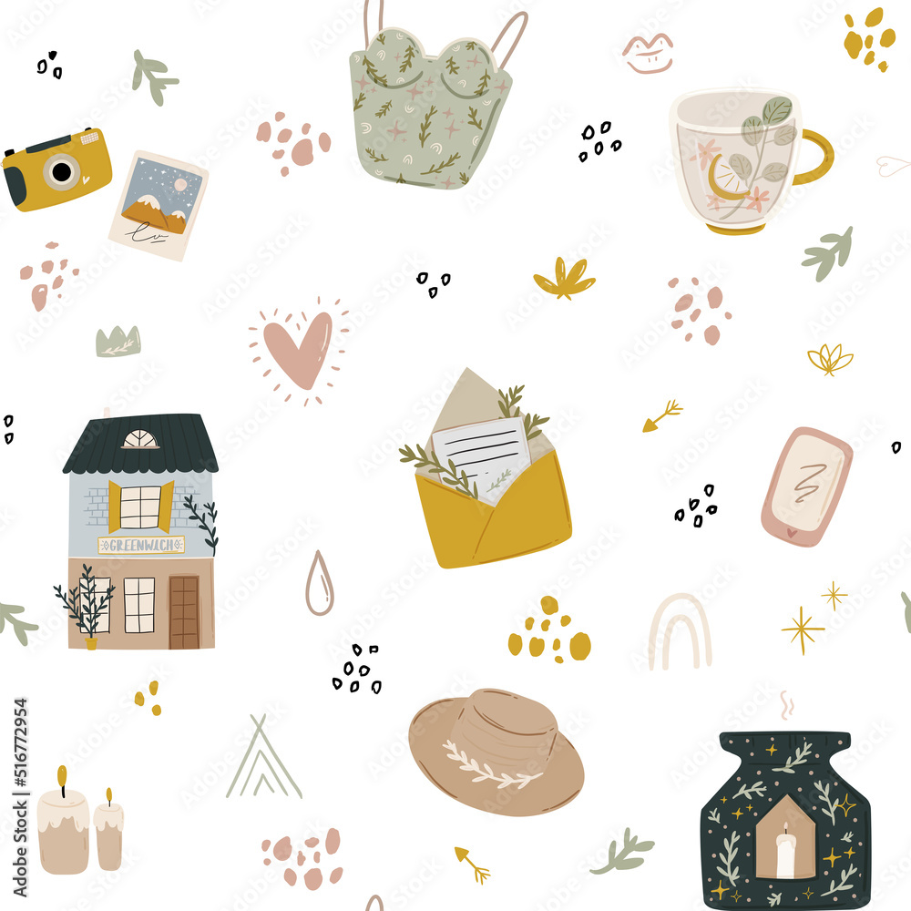 Abstract contemporary illustration with floral, fauna, moon, girls power elements. Trendy minimalist clip art with inspirational quote in scandinavian style, bohemian witch, magic mystery concept. Abstract contemporary illustration with floral, fauna, moon, girls power elements. Trendy minimalist clip art with inspirational quote in scandinavian style, bohemian witch, magic mystery concept.
