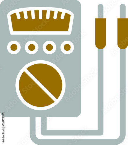 Vector Design Voltmeter Icon Style
