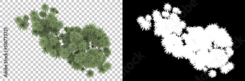 Panel kuchenny z motywem Tropical island isolated on background with mask. 3d rendering - illustration