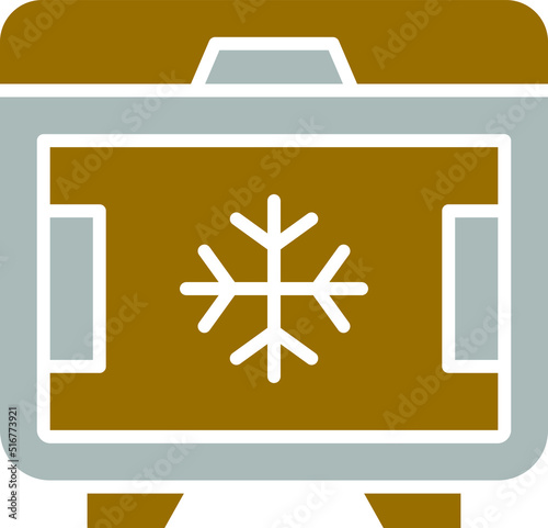 Vector Design Deep Freezer Icon Style