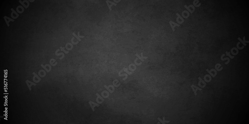 Black stone concrete texture backdrop background anthracite panorama. Panorama dark grey black slate background or texture.	
