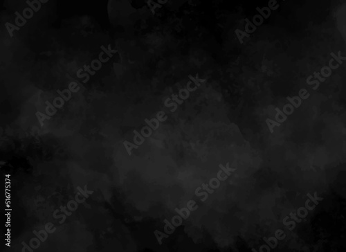 abstract grey smoke texture on black background, vector illustration