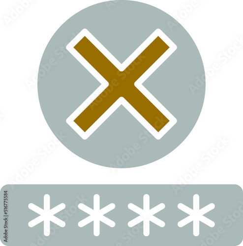 Vector Design Denial Icon Style