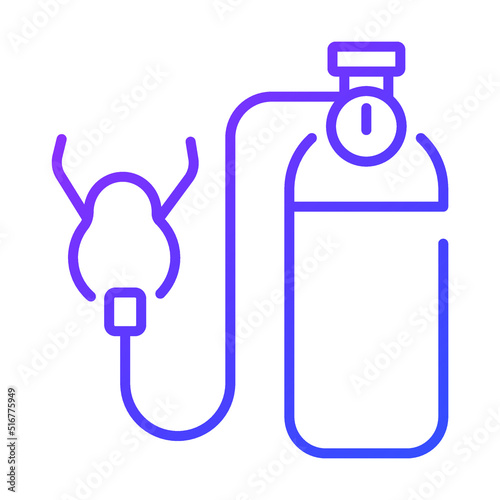 asthma, background, black, breath, container, contour, cylinder, design, diving, equipment, gas, home, hospital, icon, illustration, laughing gas, mask, medic, medical, medication, oxide, oxygen, port