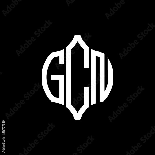 GCN letter logo. GCN best black background vector image. GCN Monogram logo design for entrepreneur and business.
 photo