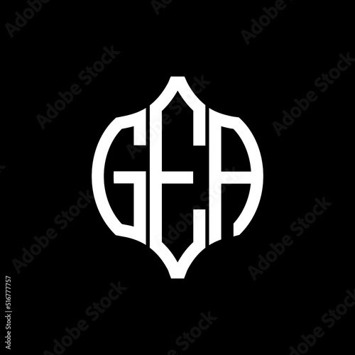 GEA letter logo. GEA best black background vector image. GEA Monogram logo design for entrepreneur and business.
