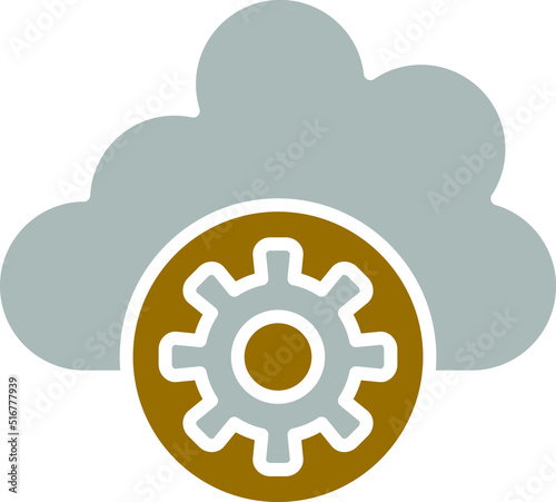 Vector Design Cloud Settings Icon Style