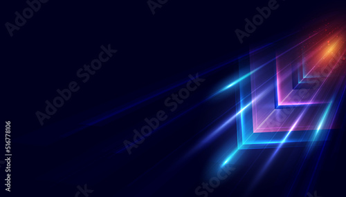 Modern abstract arrows moving at high speed.Technology movement. Colourful dynamic motion. Technology movement pattern for banner or poster design background concept.