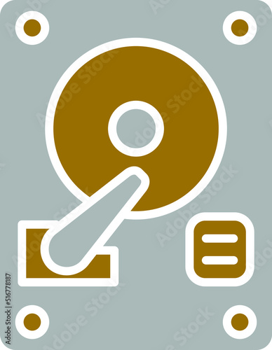 Vector Design Hard Disk Icon Style