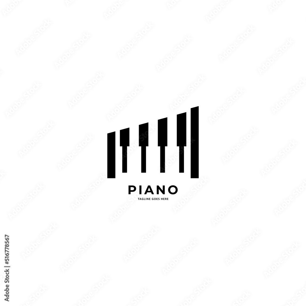 piano and trumpet Modern professional logo jazz music.
