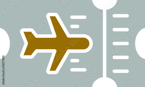 Vector Design Plane Ticket Icon Style