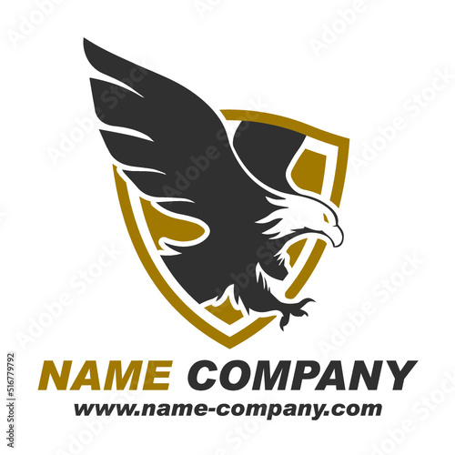 logo bouclier aigle sécurité surveillance protection photo